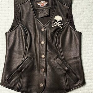 Woman’s Leather Harley Davidson Vest